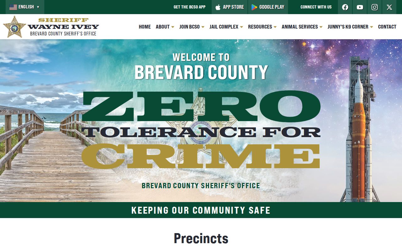 Brevard Sheriff precinct locations and commands
